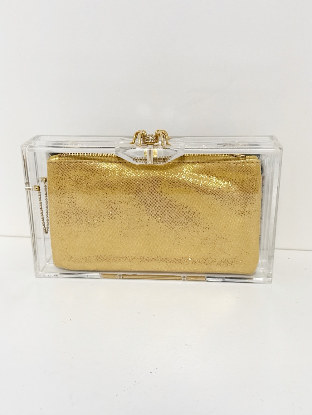 Charlotte Olympia Transparent Perspex Pandora Classic Clutch